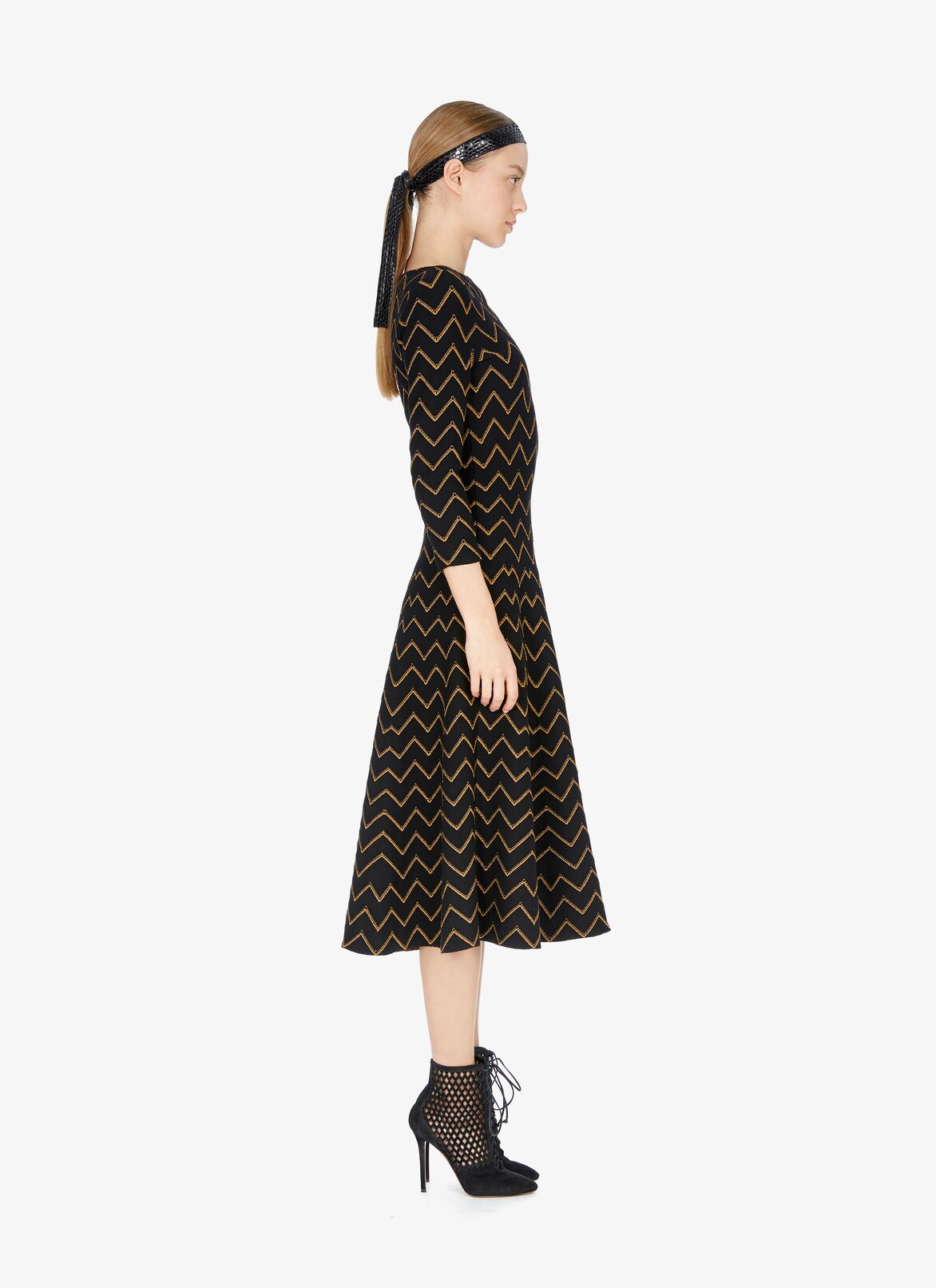 ROBE MANCHES LONGUES NAZARE NOIR/OR ALAÏA NOIR/OR  ROBE MANCHES LONGUES NAZARE NOIR/OR